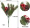 Picks Spray with Red Berry Stem Pine Cones for Crafts Christmas Floral Arrangement Christmas Tree Ornaments Winter Holiday Season Decor